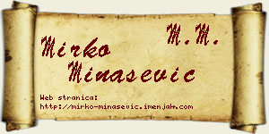 Mirko Minašević vizit kartica